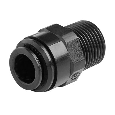 John Guest Straight Adaptor 12mm Pushfit x 1/2" BSPT Male
