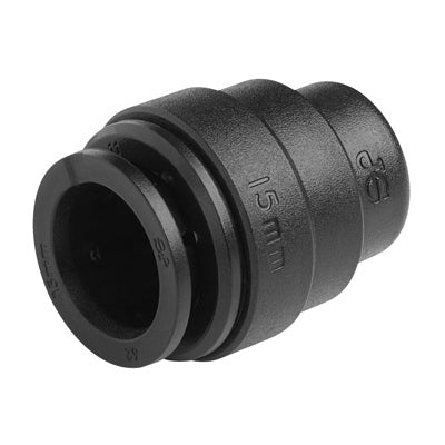John Guest 15mm Acetal End Stop - Black