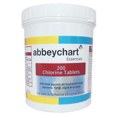 Chlorine Sterilizing Tablets – 200 Tablets per Tub for Effective Disinfection
