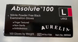 Cool Products Box of 100 x Aurelia Absolute 100 Black Nitrile Disposable Gloves