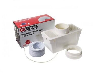 Universal Indoor Condensing Square Tumble Dryer Vent Kit with Clip & Box – 1m