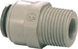 1/2" Pushfit x 1/2" NPT Male Straight Adapter (John Guest)