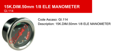 15K DIM.50mm 1/8 ELE Manometer / Pressure Gauge For Gaggia