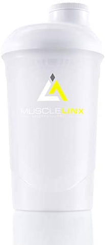 New Protein Shaker 800 ml White Leak Proof Screw Top Lid Lump Free Smooth Shakes