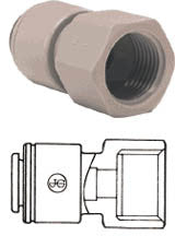 John Guest 3/8" Pushfit x 1/2" UNS Femalee Adaptor