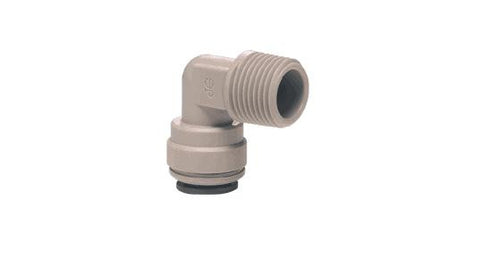 John Guest 3/8" Pushfit x 1/4" NPT Male Rigid Elbow