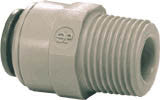 3/8" Push Fit x 3/8" NPT Male Straight Adapter (PI011223S) John Guest