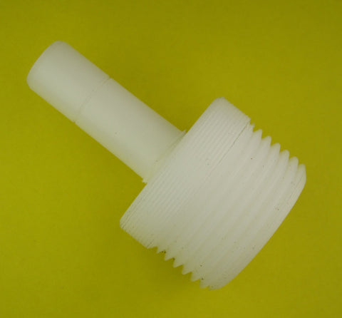 3/8" Stem To 3/4" Male Threaded Adapter In Delrin Plastic