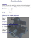 3 Way Plastic Diverter / Selector Valve c/w 3/8" Push Fittings (For Gas & Water)