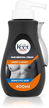 Veet Chest And Body Men Hair Removal Hydrating Cream For Sensitive Skin - 400ml