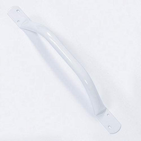 Outdoor Steel Grab Rail Flat End Handle Hand Grip Disability Aid 455 Mm White