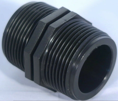 1/2" BSP Male x 1/2" BSP Male Plastic Adapter