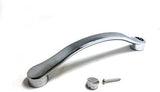 Pair Of Universal Linwnil Replacement Shower Door Handles, Chrome Curved