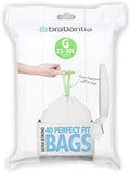 Brabantia Bin Liners Size G, 23-30 L  40 Bags