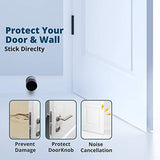 Adhesive Door Stops Pack of 2 Heavy Duty Stainless Steel Rubber Stopper NEW