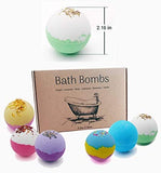 Bath Bombs Gift Set Large 6 Scented Natural Organic Essential Oils Handmade Fiz