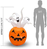 Zzapit Inflatable Halloween Ghost Pumpkin with LED Lights-1.5m (5ft) Mains Powered with Built in Pump: Amazon.co.uk: Kitchen & Home