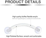 Incaton Clear Cartilage Earring Retainer Piercing 24PCS Flexible Acrylic Helix