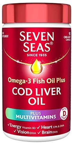 Seven Seas Pure Cod Liver Oil & Multi Vitamin Capsules  Pack of 90