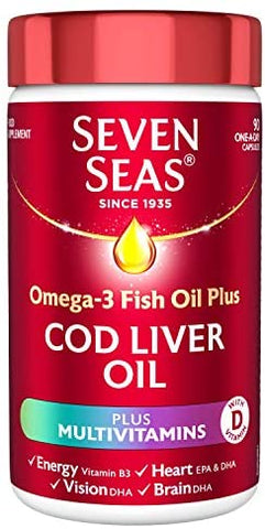 Seven Seas Pure Cod Liver Oil & Multi Vitamin Capsules Pack of 90
