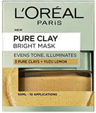 L’Oreal Paris Pure Clay Charcoal Black Detox Skin Face Mask Deep Cleansing