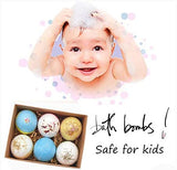 Bath Bombs Gift Set Large 6 Scented Natural Organic Essential Oils Handmade Fiz