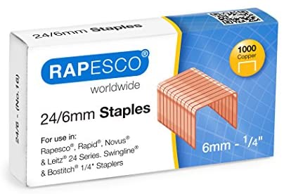 NEW S24600Z3 Copper Staples 24 6 Mm Box Of 1000 24 6 Mm Copper Staples M UK FAS
