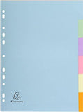 NEW Forever 6 Parts Plain Dividers A4 Assorted Pastel Colours Forever Christman