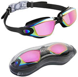 Mirrored Swimming Goggles No Leaking Anti Fog UV Protection Flexible for Adults