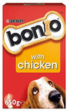 Bonio Biscuits Dog Food Chicken Flavour 650g  Case of 5 3.25kg