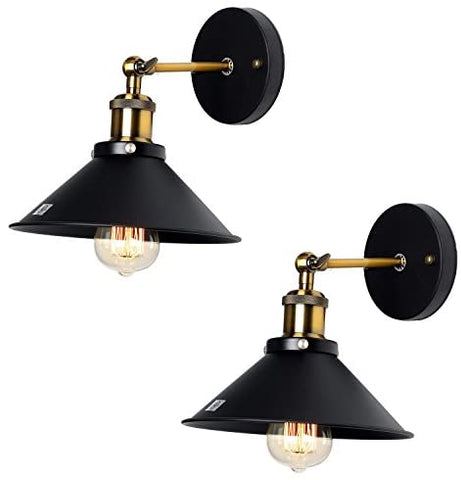 Set of 2 Vintage Wall Lights Pendant Modern Industrial Rustic Lamp Light Pair UK