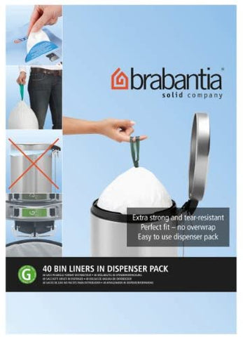 Brabantia Bin Liners, Size G, 23-30 L - 40 Bags: Brabantia: Amazon.co.uk: Kitchen & Home
