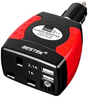 BESTEK 150W Power Inverter Car Laptop Charger DC 12V to AC 230V 240V Converter