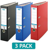 BEST A4 Lever Arch File Red Black Blue Pack Of 3 A4 Classic Coloured Pa UK STOC
