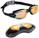 Mirrored Swimming Goggles No Leaking Anti Fog UV Protection Flexible for Adults