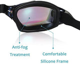 Mirrored Swimming Goggles No Leaking Anti Fog UV Protection Flexible for Adults