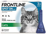 NEW Spot On Flea Tick Treatment For Cats 3 Pipettes KILLS FLEAS TICKS LICE GIFT