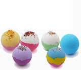 Bath Bombs Gift Set Large 6 Scented Natural Organic Essential Oils Handmade Fiz