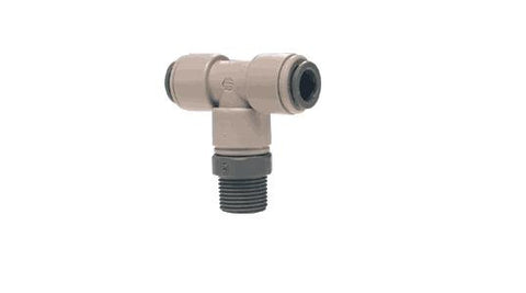 John Guest 5/16" Pushfit x 3/8" BSPT Male Swivel Branch Tee