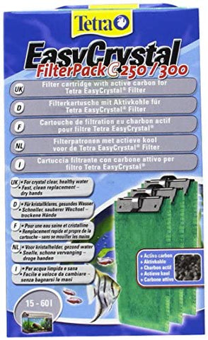 Easy Crystal Water Fish Tank Filter By Tetra Carbon Replacement Cartridge 3 Pack