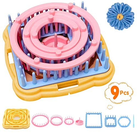 Flower Loom Round Knitting Loom Set with 1 Plastic Needles Flower Weaving