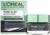 L’Oreal Paris Pure Clay Charcoal Black Detox Skin Face Mask Deep Cleansing