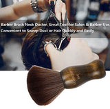 Neck Duster Brush KUDOUSHI Largr Hair Cutting Brush Barber Natural Fiber Wooden