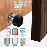 Adhesive Door Stops Pack of 2 Heavy Duty Stainless Steel Rubber Stopper NEW
