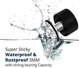 Adhesive Door Stops Pack of 2 Heavy Duty Stainless Steel Rubber Stopper NEW