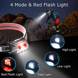 Head Torch LED USB Rechargeable Ultralight Induction For Kids Adults Running Do
