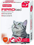 Beaphar Fiprotec Spot On Cat 6 Pipettes Flea Tick Treatment Solution for Cats
