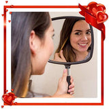 Mirrorvana Large & Comfy Hand Held Mirror with Handle - Professional Barber