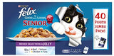 Felix As Good As It Looks Mixed Variety Senior Cat Food 100 g 40 Pouches Jelly