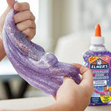 Elmer S Glitter Slime Kit With Purple Blue Glitter Glue Plus 2 Bottles Of Magic